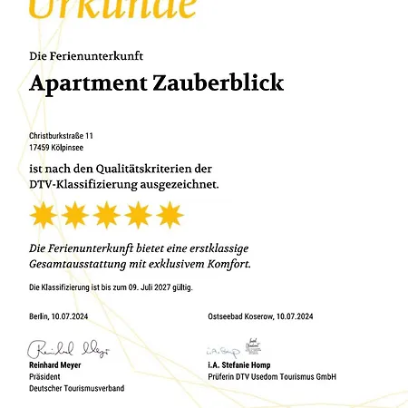 Zauberblick Apartment Ostseebad Kölpinsee